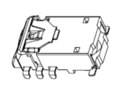 ∅3.5mm 6PIN H-4.60mm耳機座 6DIP TYPE  斜口式